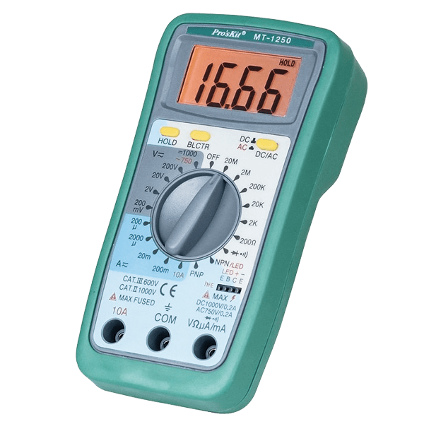 Proskit MT-1250 Professional 3 1/2 Digital Multimeter Proskit MT-1250 Professional 3 1/2 Digital Multimeter